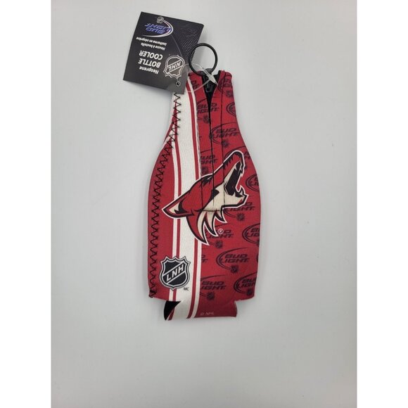 NHL Neoprene Bottle Cooler Bud Light - LNH (French) - New - Arizona Coyotes - Picture 1 of 2